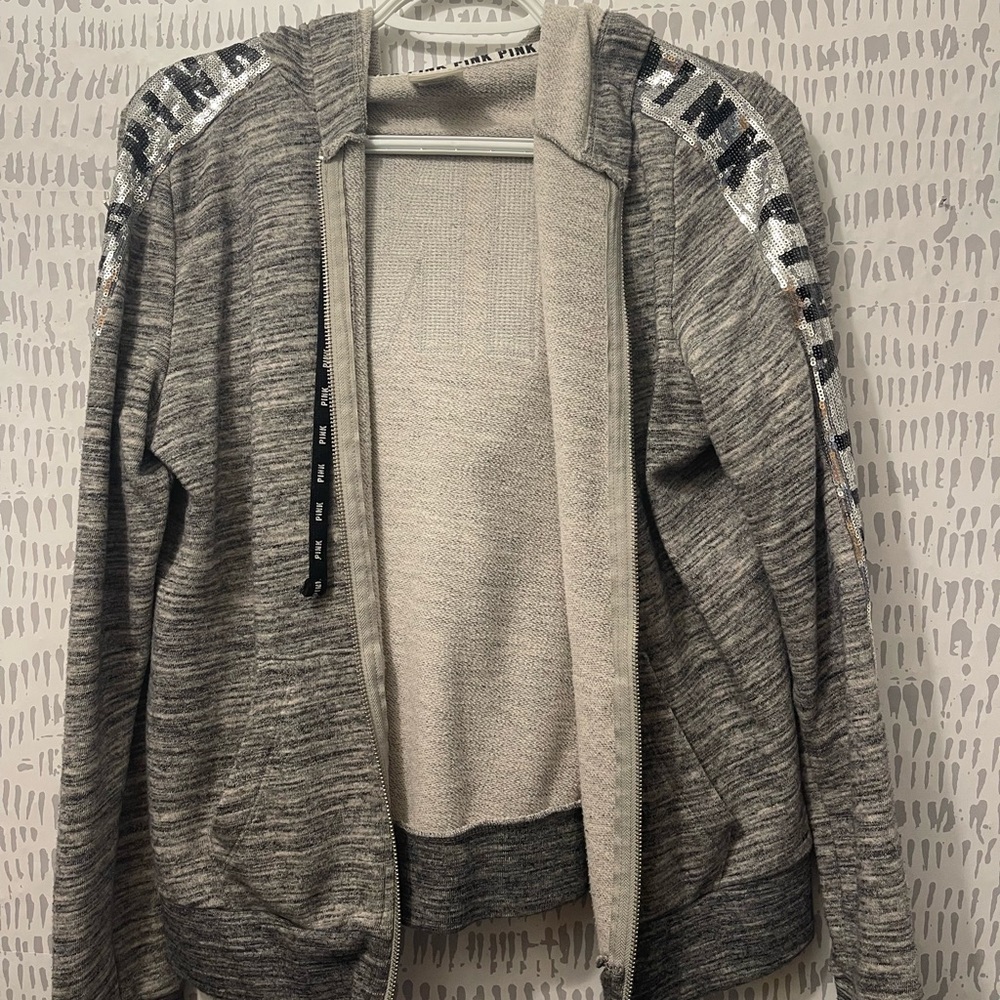 PINK hoodie with zipper
